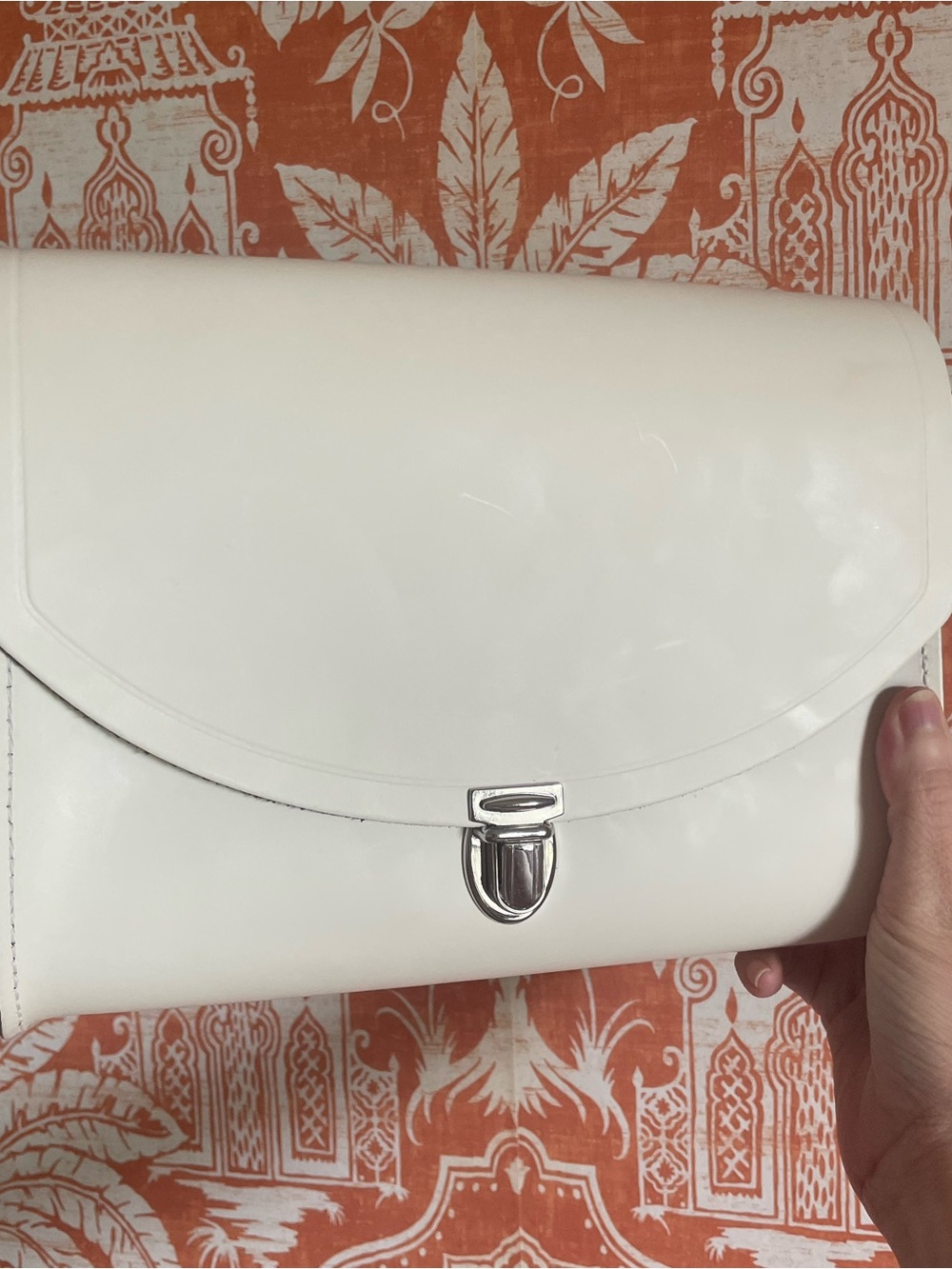 The Cambridge Satchel Company White Leather Crossbody with Silver Hardware - Picture 6 of 11